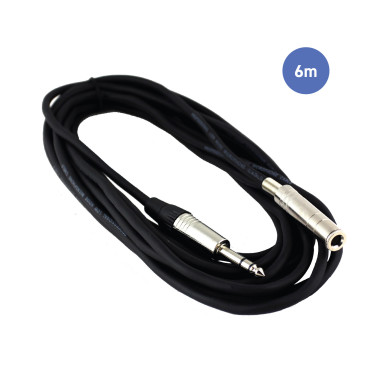 Câble 6m - JACK STEREO Mâle - JACK STEREO Femelle