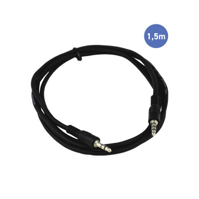 Câble 1,5m - MINI JACK STEREO Mâle - MINI JACK STEREO Mâle