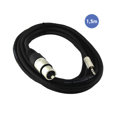 Câble 1,5m - MINI JACK STEREO - XLR 3 PIN Femelle