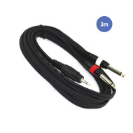 Câble 3m - MINI JACK STEREO Mâle - JACK MONO Mâle