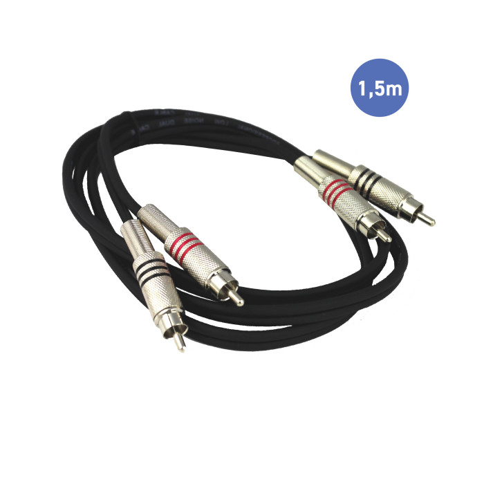 Câble 1,5m - RCA Mâle - RCA Mâle