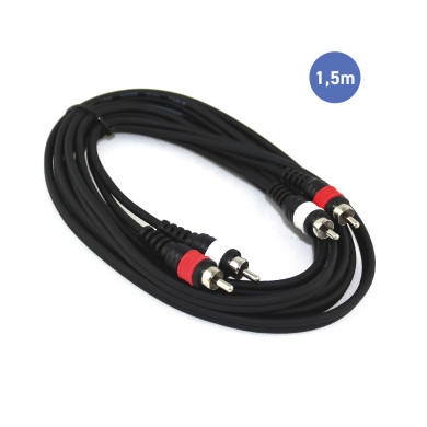 Câble 1,5m - RCA Mâle - RCA Mâle