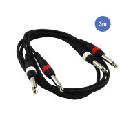Câble 3m - JACK MONO Mâle - JACK MONO Mâle