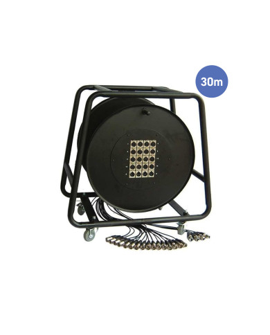 Multipaires Enrouleur 30m - 16 IN / 4 OUT