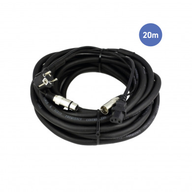 Câble d'Alimentation 20m - XLR 3 PIN Mâle - XLR 3 PIN Mâle