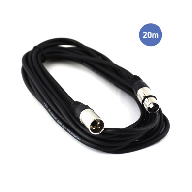 Câble 20m - XLR 3 PIN Mâle - XLR 3 PIN Femelle
