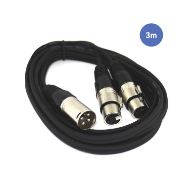 Câble 3m - XLR 3 PIN Femelle - XLR 3 PIN Mâle