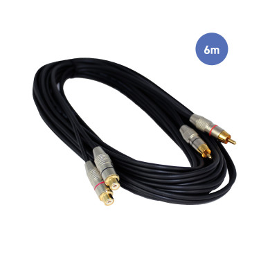 Câble 6m - RCA Mâle - RCA Femelle