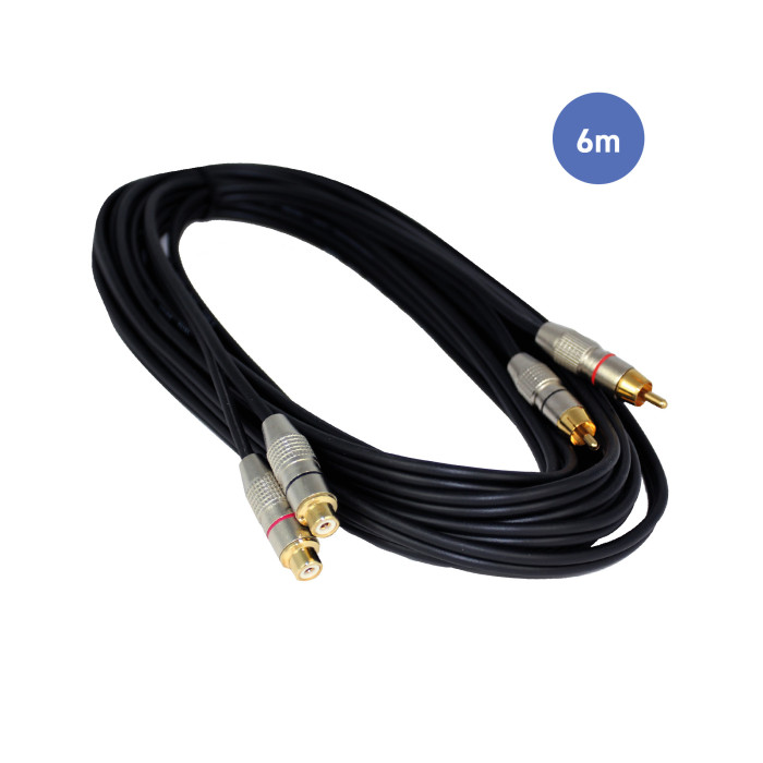 Câble 6m - RCA Mâle - RCA Femelle