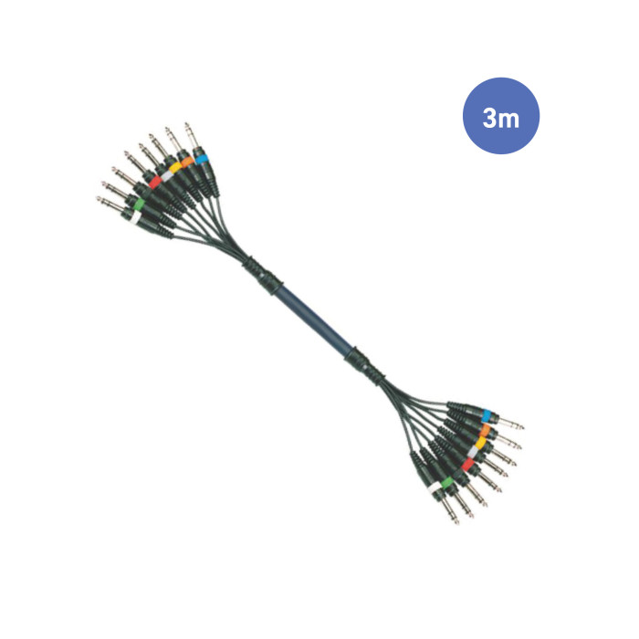Octopaires 3m - JACK STEREO Mâle - JACK STEREO Mâle