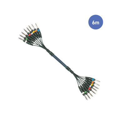 Octopaires 6m - JACK STEREO Mâle - JACK STEREO Mâle