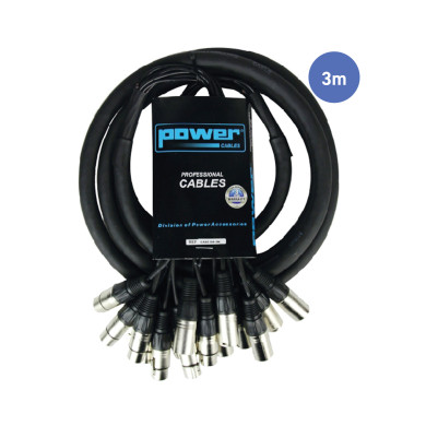 Octopaires 3m - XLR 3 PIN Mâle - XLR 3 PIN Femelle