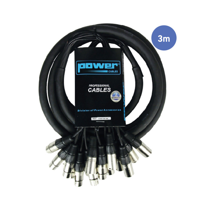 Octopaires 3m - XLR 3 PIN Mâle - XLR 3 PIN Femelle