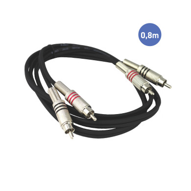 Câble 0,8m - RCA Mâle - RCA Mâle