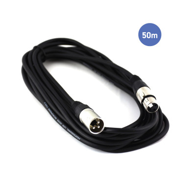 Câble 50m - XLR 3 PIN Mâle - XLR 3 PIN Femelle