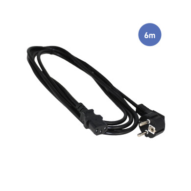 Câble d'Alimentation 6m - SHUCKO Femelle - Prise Electrique