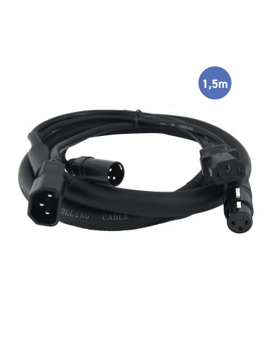 Câble 1,5m - SHUCKO Mâle - SHUCKO Femelle