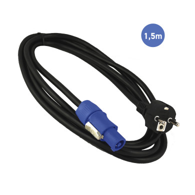 Câble 1,5m - POWERCON Mâle - Prise Electrique