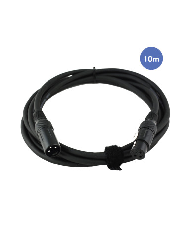 Câble 10m - XLR 3 PIN Mâle - XLR 3 PIN Femelle