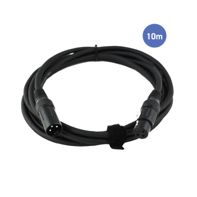 Câble 10m - XLR 3 PIN Mâle - XLR 3 PIN Femelle