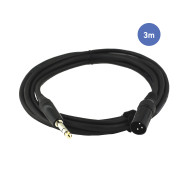 Câble 3m - JACK STEREO Mâle - XLR 3 PIN Mâle