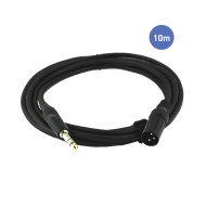 Câble 10m - JACK STEREO Mâle - XLR 3 PIN Mâle