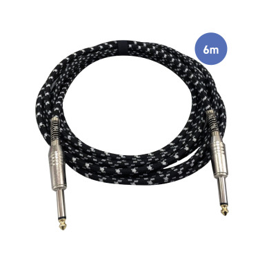 Câble 6m - JACK MONO Mâle - JACK MONO Mâle