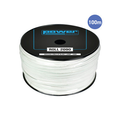 Rouleau Câble HP Blanc 1,5mm² - 100m