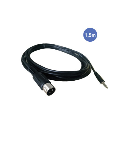 Câble 1,5m - MINI JACK STEREO Mâle - MIDI DIN 5 PIN Mâle