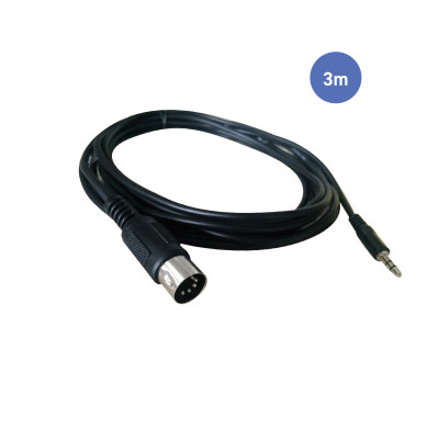 Câble 3m - MINI JACK STEREO Mâle - MIDI DIN 5 PIN Mâle