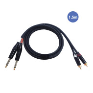 Câble 1,5m - JACK MONO Mâle - RCA Mâle