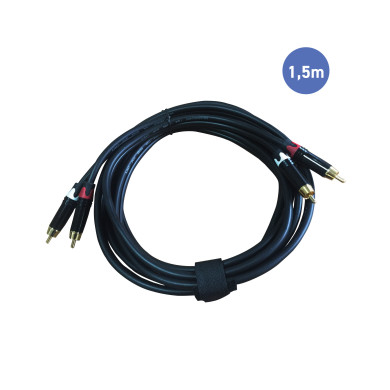 Câble  1,5m - RCA Mâle et RCA Mâle