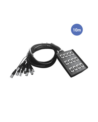 Multipaires Boîtier Scène 10m - 12 IN / 12 OUT