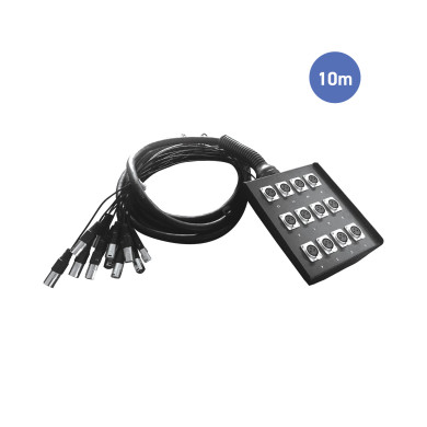 Multipaires Boîtier Scène 10m - 12 IN / 12 OUT