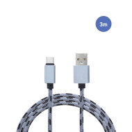 Câble USB A-USB C 3M BL