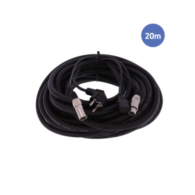 Câble d'Alimentation 20m - XLR - Shucko femelle