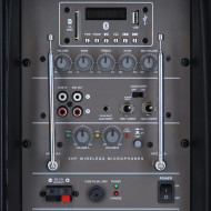 Sono Portable 12’’ sur Batterie + 1 Micro Main VHF + 1 Micro Serre-tête