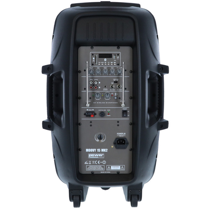 Sono Portable 15’’ sur Batterie + 1 Micro Main VHF + 1 Micro Serre-tête
