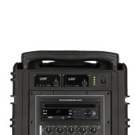 Sono Portable CD MP3 + USB + Bluetooth + DIVX + 2 Micros Main UHF