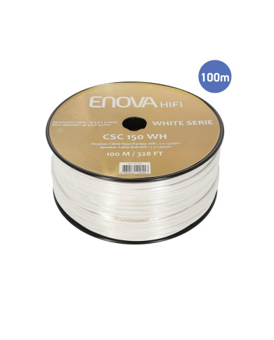 Rouleau Câble HP Blanc 1.5mm² - 100m