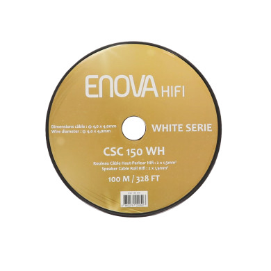 Rouleau Câble HP Blanc 1.5mm² - 100m