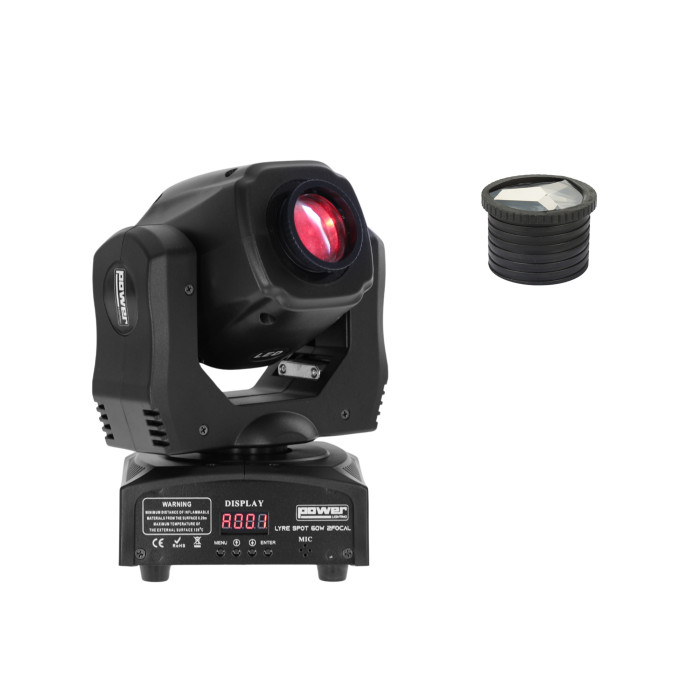 Lyre Spot 60W + Prisme 3 Facettes