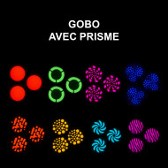Lyre Spot 60W + Prisme 3 Facettes