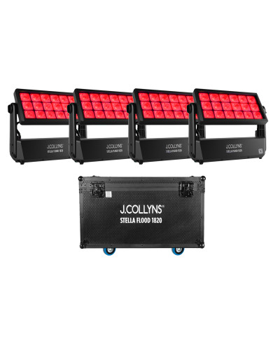 Pack 4 Projecteurs Wash IP65 - Flight Inclus