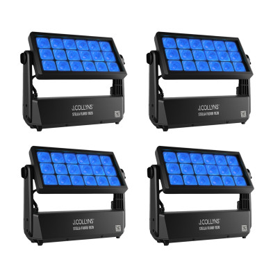 Pack 4 Projecteurs Wash IP65 - Flight Inclus