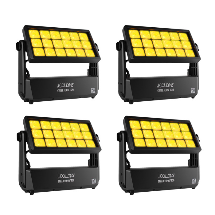 Pack 4 Projecteurs Wash IP65 - Flight Inclus