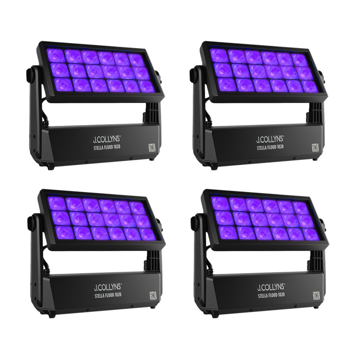 Pack 4 Projecteurs Wash IP65 - Flight Inclus