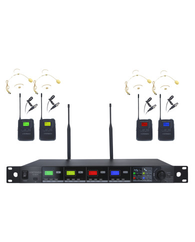 Quadruple Micro Serre Tête UHF - True Diversity Serie