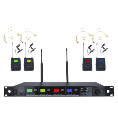 Quadruple Micro Serre Tête UHF - True Diversity Serie