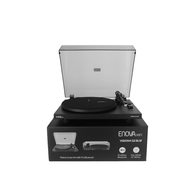 Platine vinyle hifi USB/Bluetooth - Finition Noir Mat